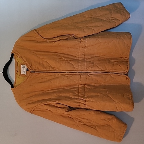 Universal Thread Mustard Yellow Cotton Quilted Lightweight Corduroy Jacket L - Picture 4 of 15